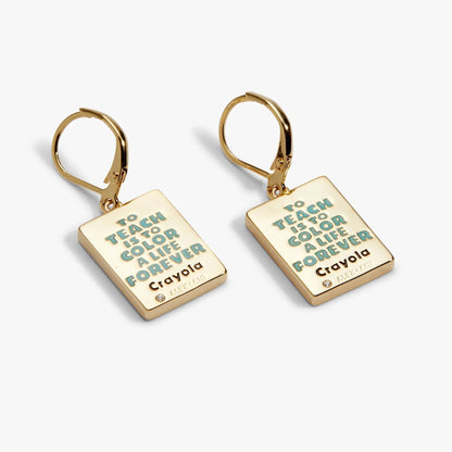 Crayon Box Earrings to Teach Is to Color Forever