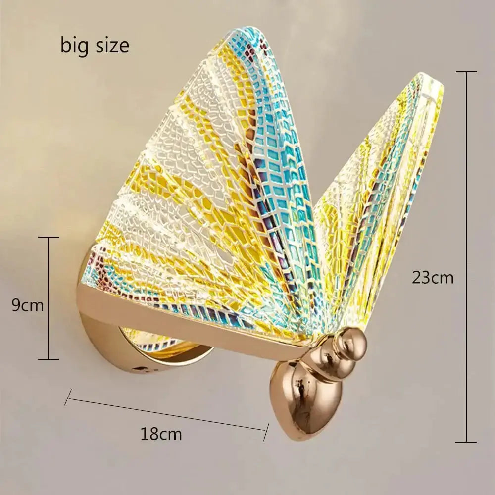 Creative Colorful Butterfly LED Wall Lamp Bedroom