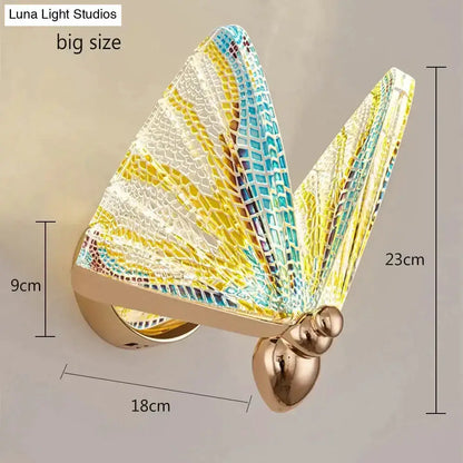 Creative Colorful Butterfly LED Wall Lamp Bedroom