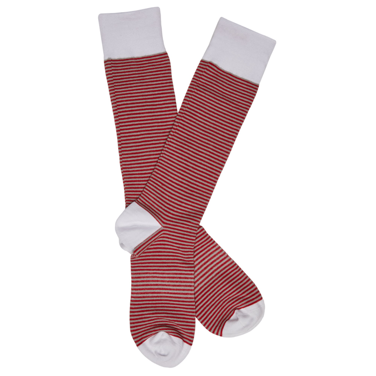 Crimson Four Pack DeadSoxy red and white striped crew socks on Tampa Home & Garden Store