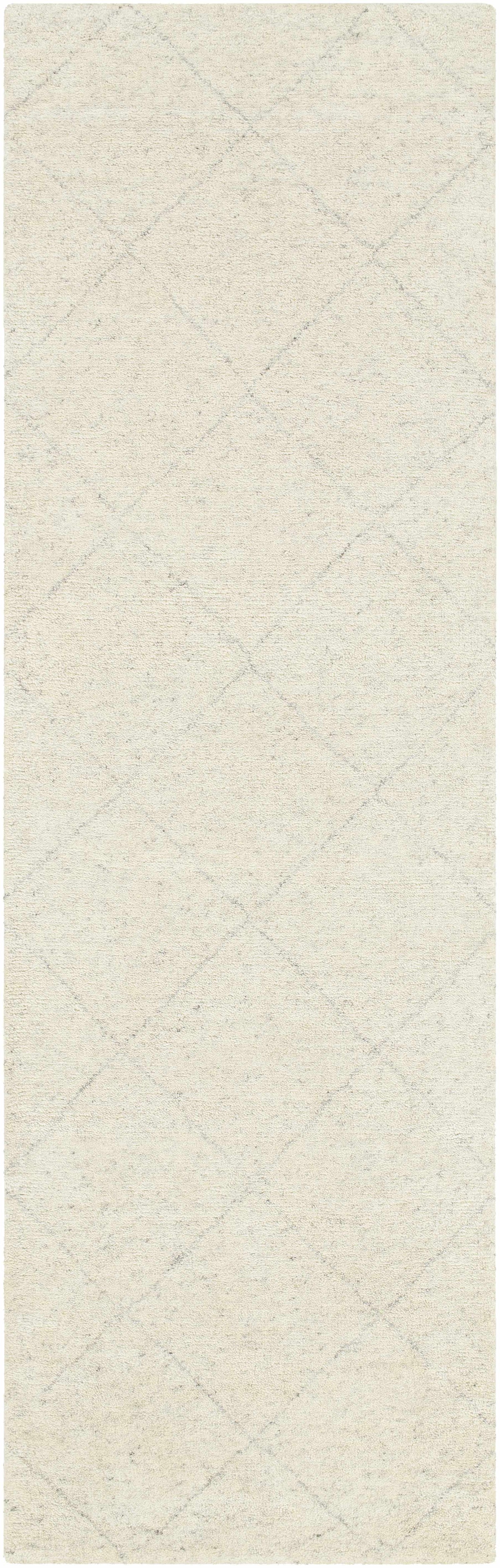 Caramoran Premium Rug by Boutique Rugs in light beige with subtle gray diamond lattice pattern on Tampa Home & Garden Store