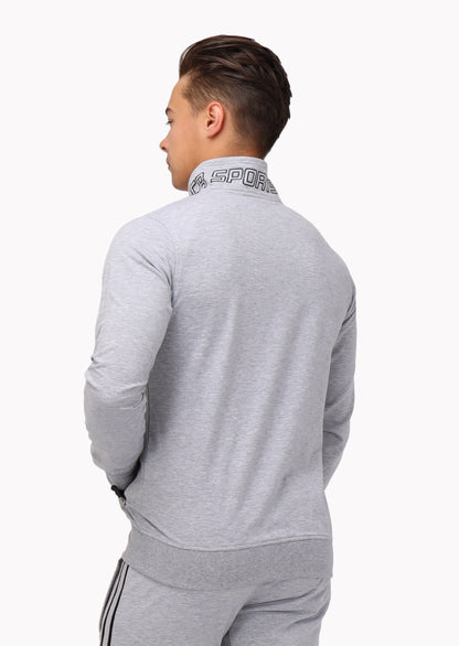 Full Zip Cotton Blend Sweatshirt For Men