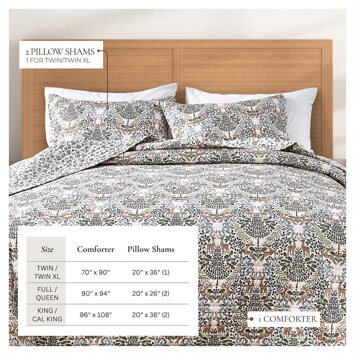 Reversible Christmas Comforter and Sham Set by Great Bay Home with bedding and 2 shams on Tampa Home & Garden Store
