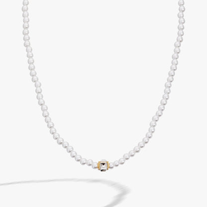 Crystal and Pearl Beaded Necklace by ALEX AND ANI with white pearls and gold-tone centerpiece on Tampa Home & Garden Store