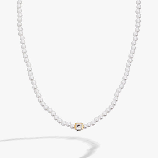 Crystal and Pearl Beaded Necklace by ALEX AND ANI with white pearls and gold-tone centerpiece on Tampa Home & Garden Store