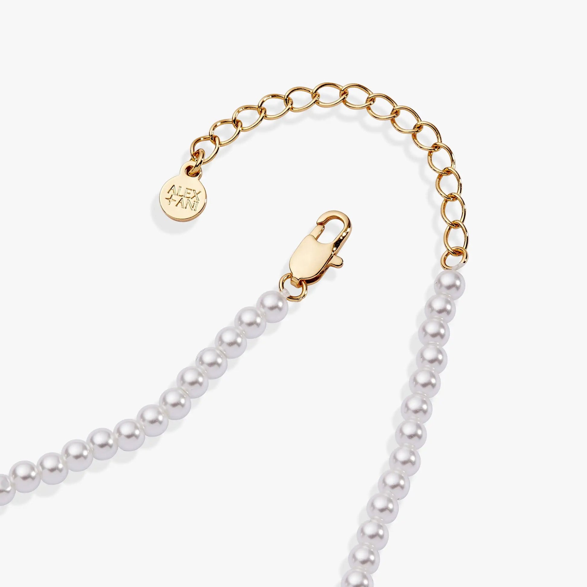 Crystal and Pearl Beaded Necklace, two-strand gold-tone chain with Alex and Ani charm on Tampa Home & Garden Store