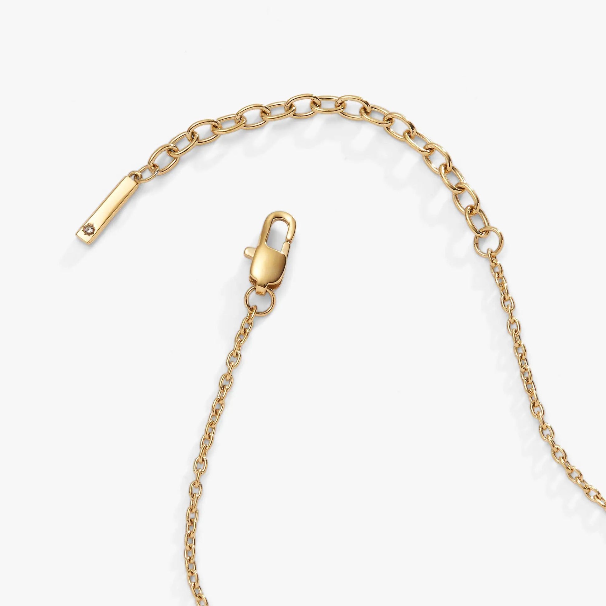 Crystal Heart Pendant Necklace gold-tone chain with bar pendant and padlock charm on Tampa Home & Garden Store