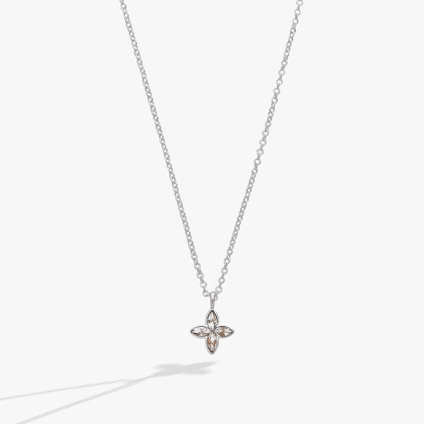 Crystal Logo Star Necklace with silver-tone chain and crystal pendant on Tampa Home & Garden Store