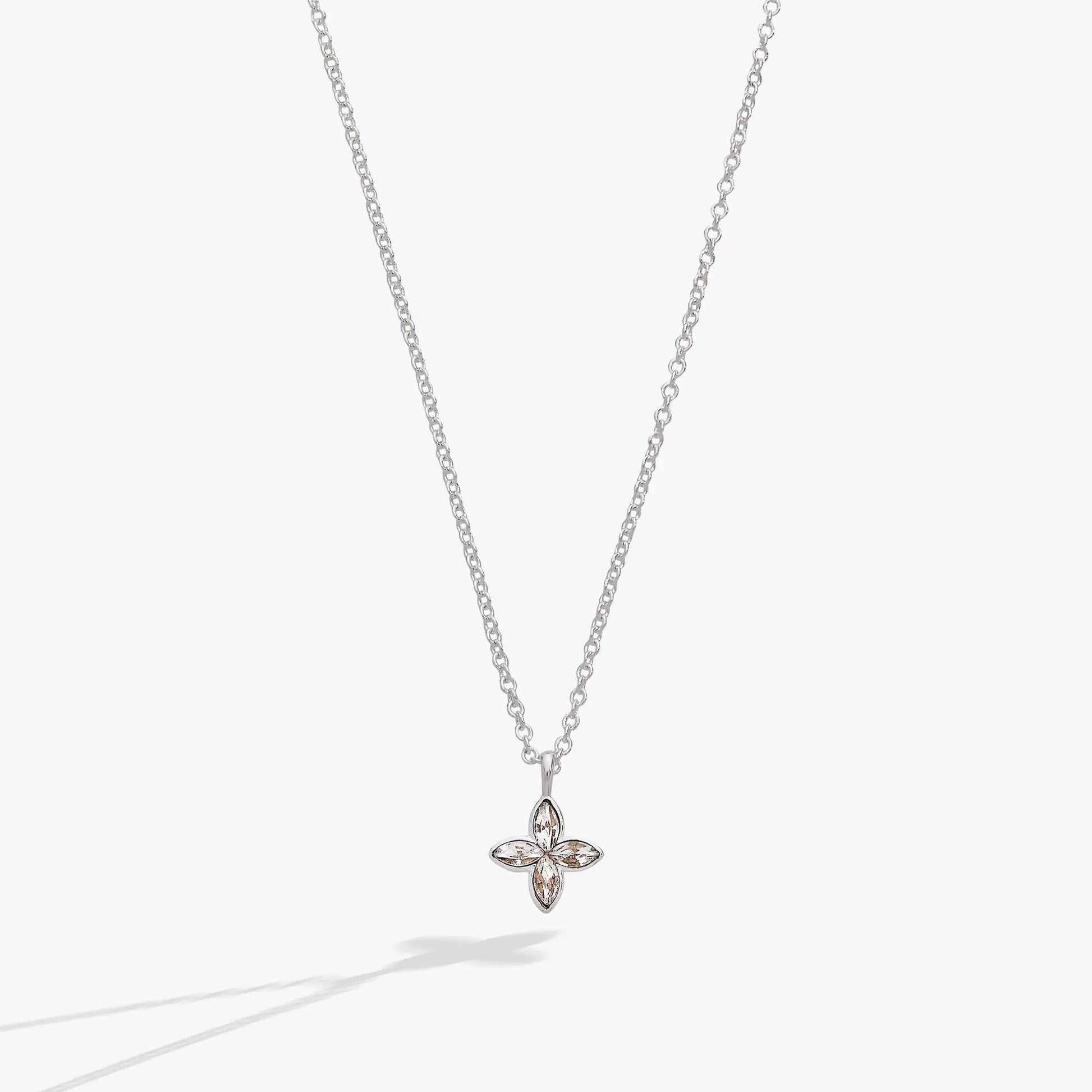 Crystal Logo Star Necklace with silver-tone chain and crystal pendant on Tampa Home & Garden Store