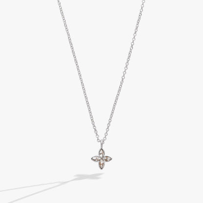 Crystal Logo Star Necklace with silver-tone chain and crystal pendant on Tampa Home & Garden Store