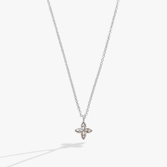 Crystal Logo Star Necklace with silver-tone chain and crystal pendant on Tampa Home & Garden Store
