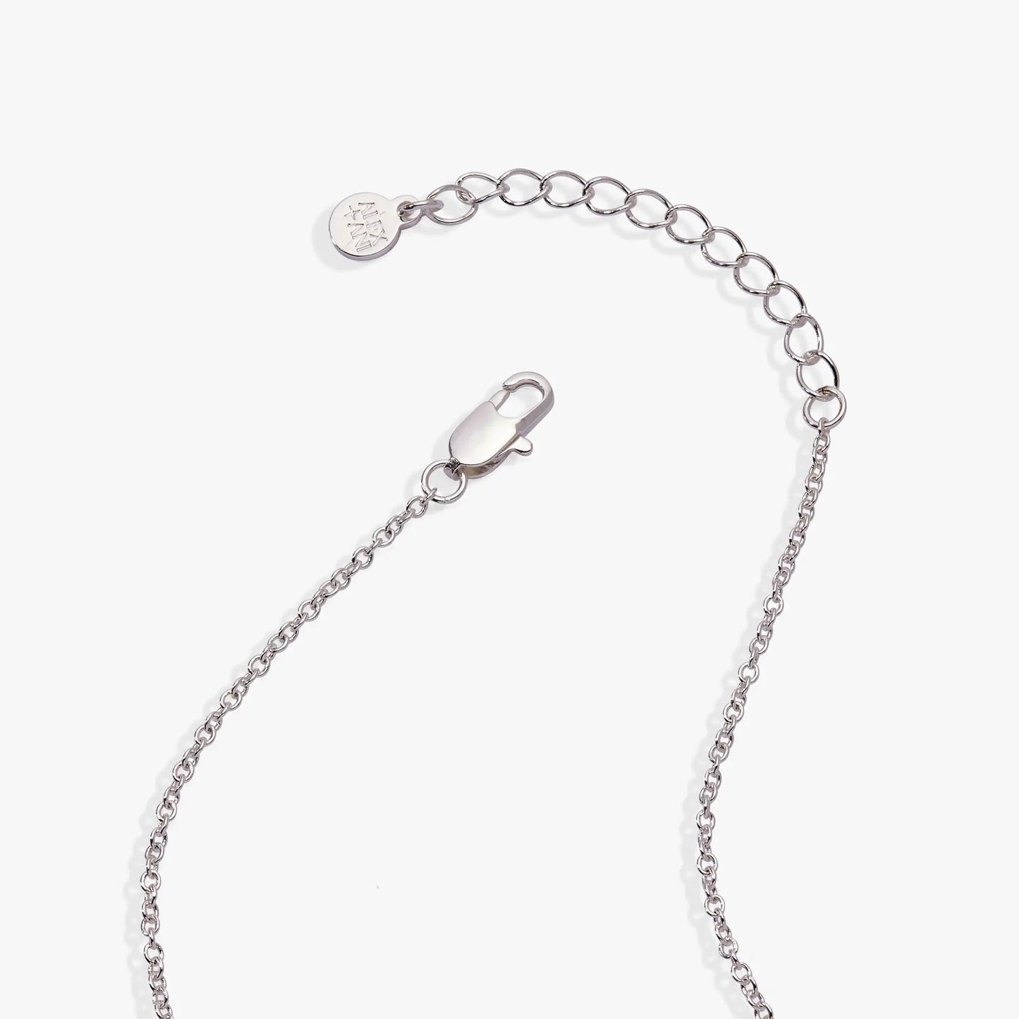 Crystal Logo Star Necklace by ALEX AND ANI with silver chain and round logo tag on Tampa Home & Garden Store