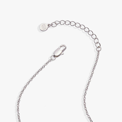 Crystal Logo Star Necklace by ALEX AND ANI with silver chain and round logo tag on Tampa Home & Garden Store
