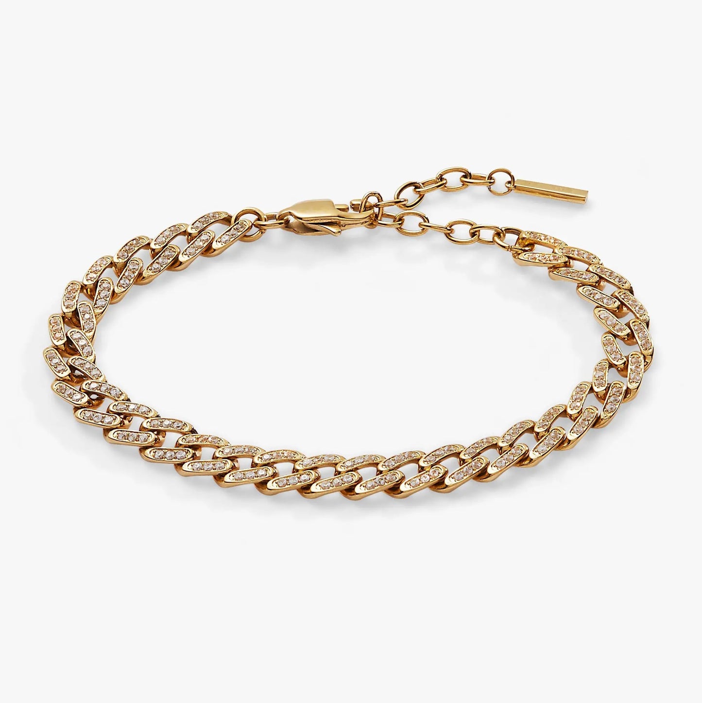 Crystal Pave Curb Chain Bracelet gold-tone with pave crystals by ALEX AND ANI on Tampa Home & Garden Store