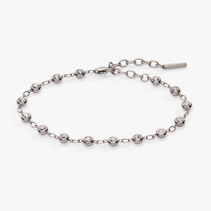 Crystal Pebble Bracelet with Adjustable Length