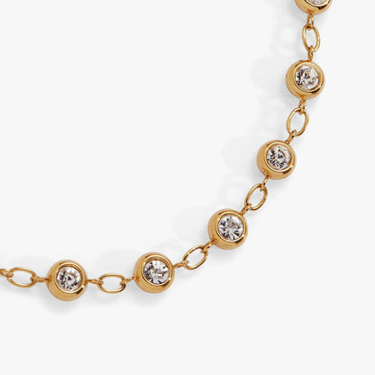 Crystal Pebble Bracelet with Adjustable Length