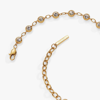 Crystal Pebble Bracelet with Adjustable Length
