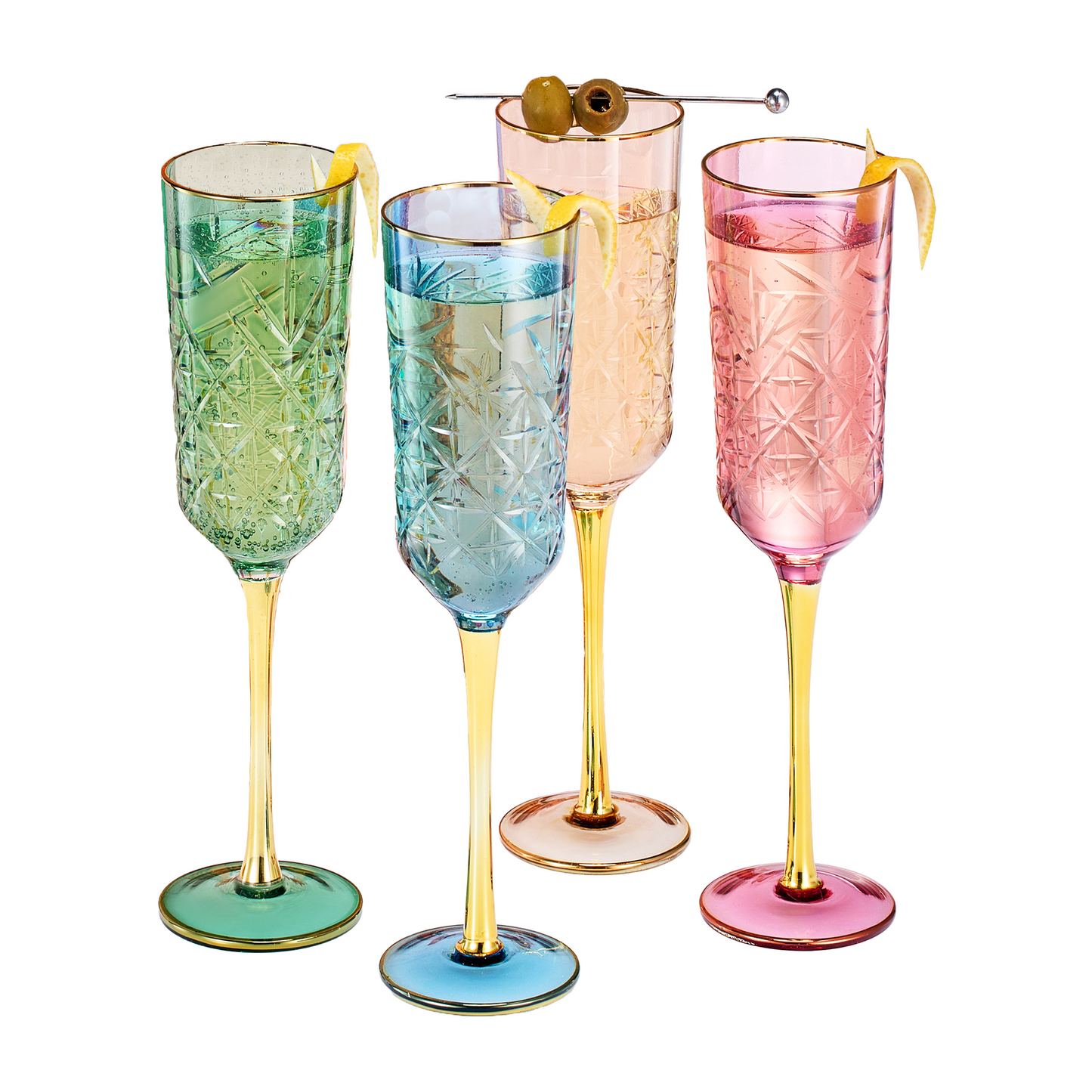 Duomo Champagne Flute Set of Four Glasses