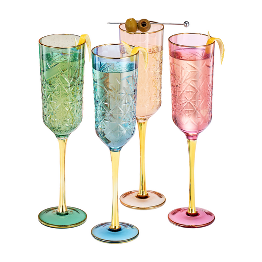 Duomo Champagne Flute Set of Four Glasses
