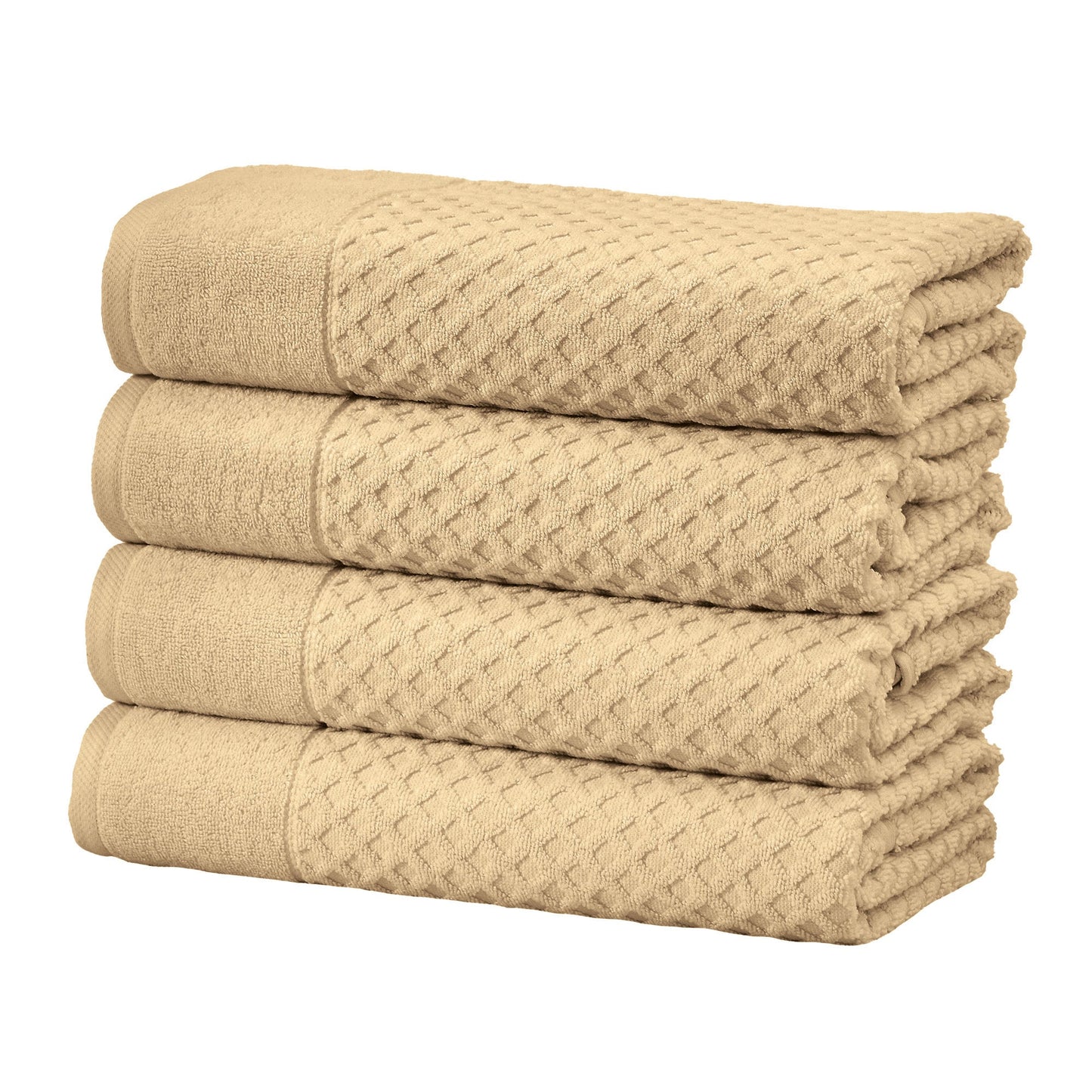Cotton Diamond Waffle Weave Bath Towel Set