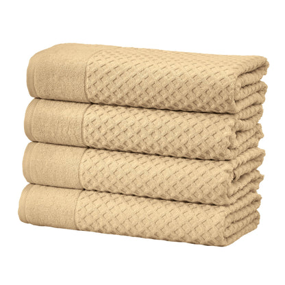 Cotton Diamond Waffle Weave Bath Towel Set