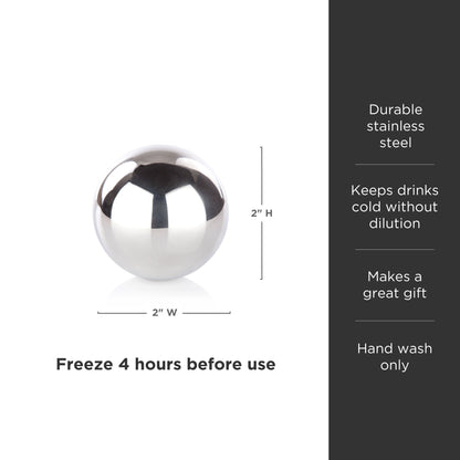 Large Stainless Steel Cocktail Sphere for Drinks