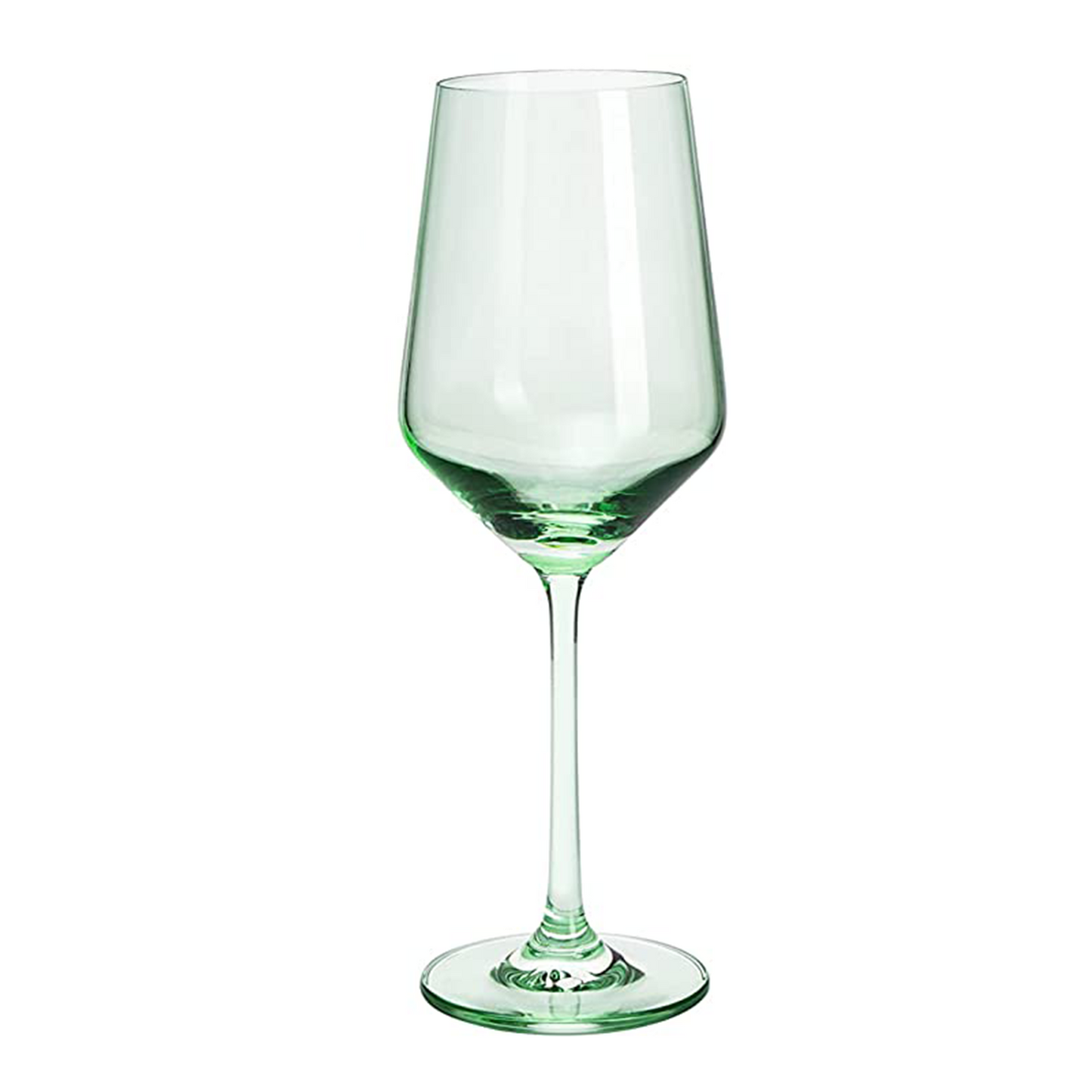 Rhea Stemmed Green Wine Glasses Set of Six
