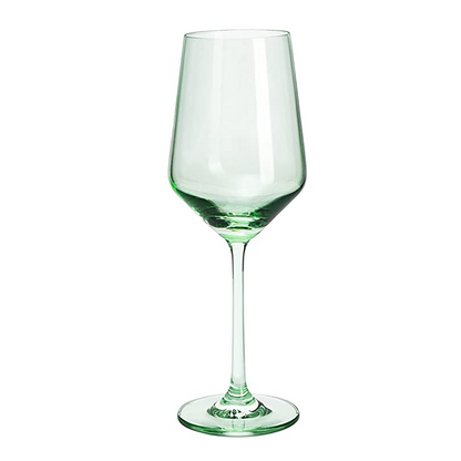 Rhea Stemmed Green Wine Glasses Set of Six