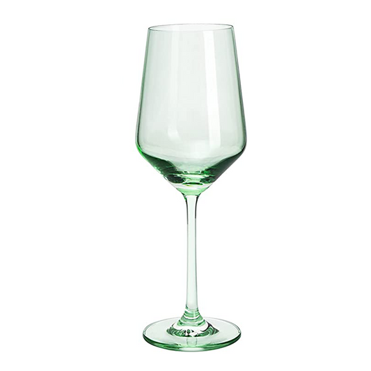 Rhea Stemmed Green Wine Glasses Set of Six
