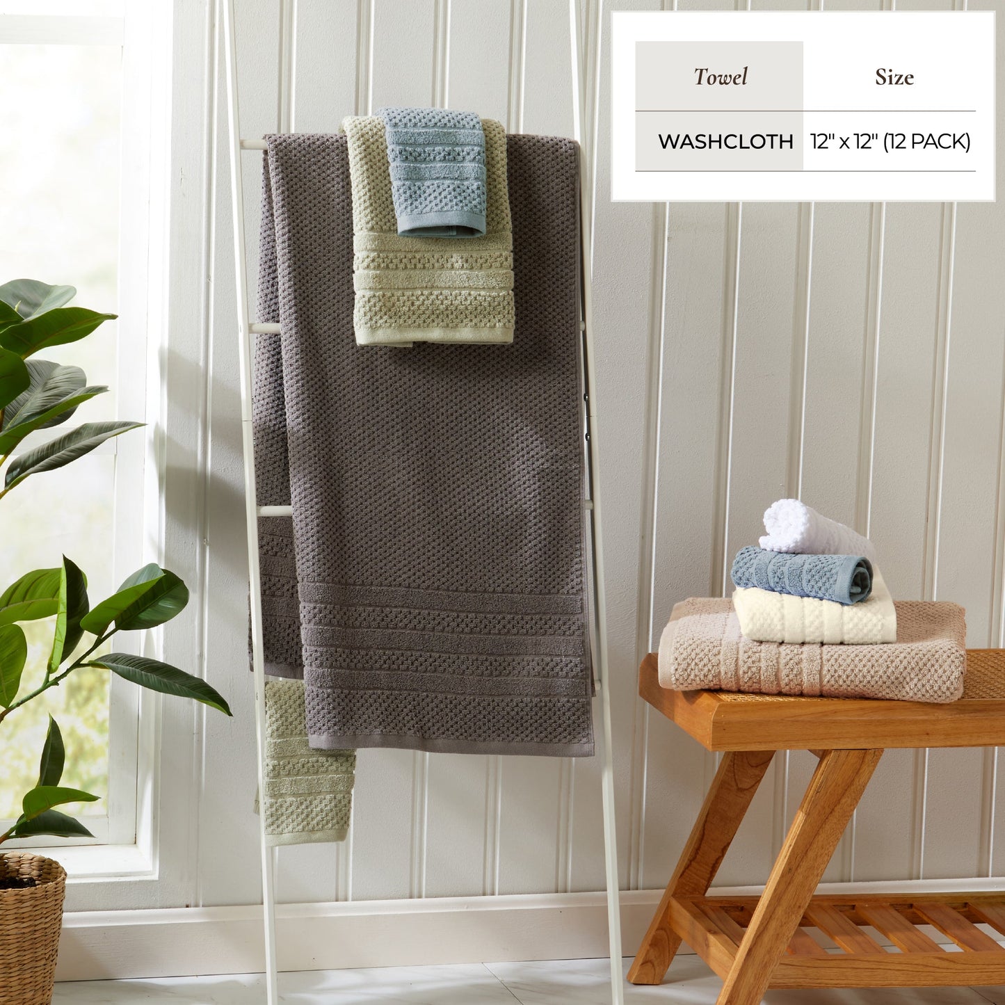 Premium Cotton Checkered Jacquard Towel for Bath