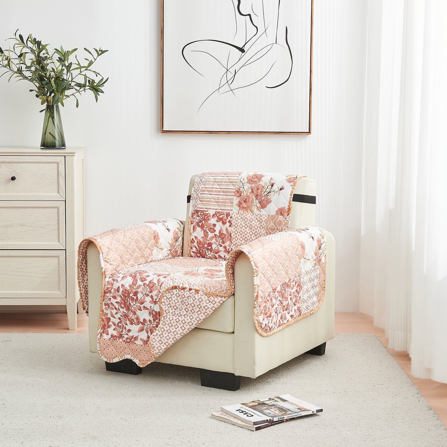 Reversible Floral Patchwork Furniture Cover