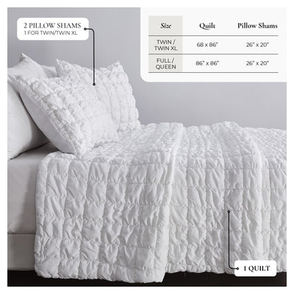 Soft Marshmallow Texture Quilt Set and Bedding