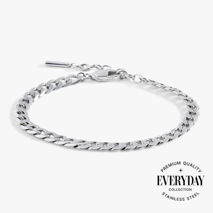 Everyday Flat Curb Chain Bracelet for Daily Wear