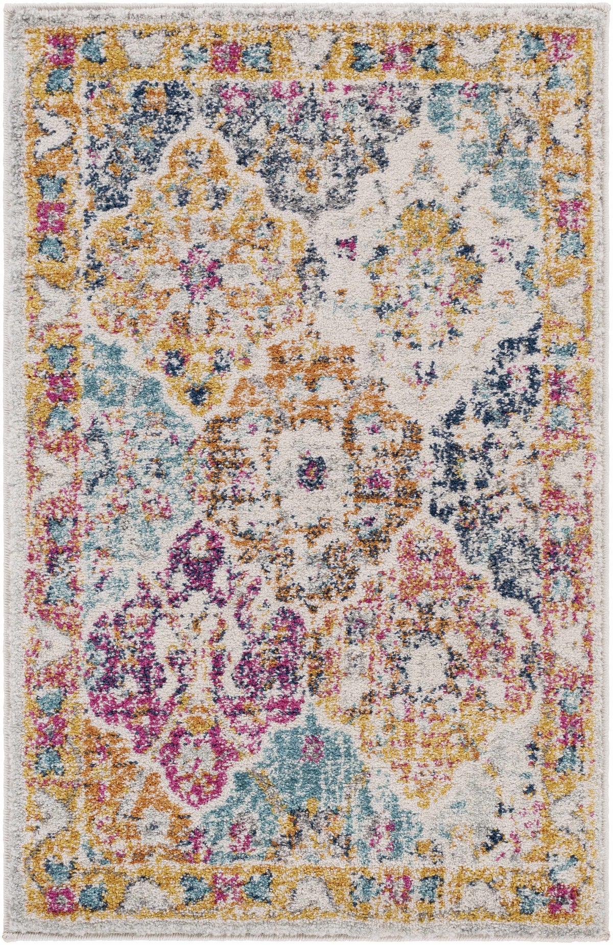 Custar Colorful Area Rug by Boutique Rugs, bold multicolor abstract pattern on Tampa Home & Garden Store
