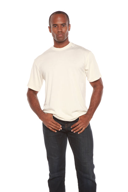 Custom Printed Men's Bamboo Viscose/Organic Cotton Tee cream by Spun Bamboo on Tampa Home & Garden Store
