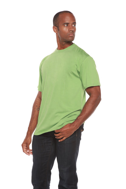 Custom Printed Men's Bamboo T-Shirt, short sleeve in lime green by Spun Bamboo on Tampa Home & Garden Store