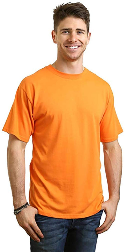 Men's orange short sleeve T-shirt bamboo viscose/organic cotton blend by Spun Bamboo on Tampa Home & Garden Store