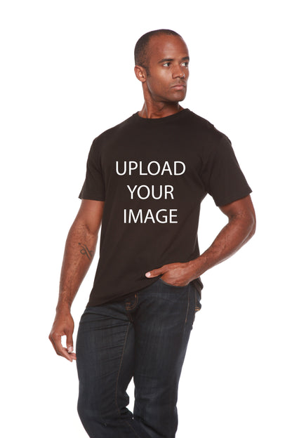 Custom Printed Men's Bamboo T-Shirt black; bamboo viscose/organic cotton by Spun Bamboo on Tampa Home & Garden Store