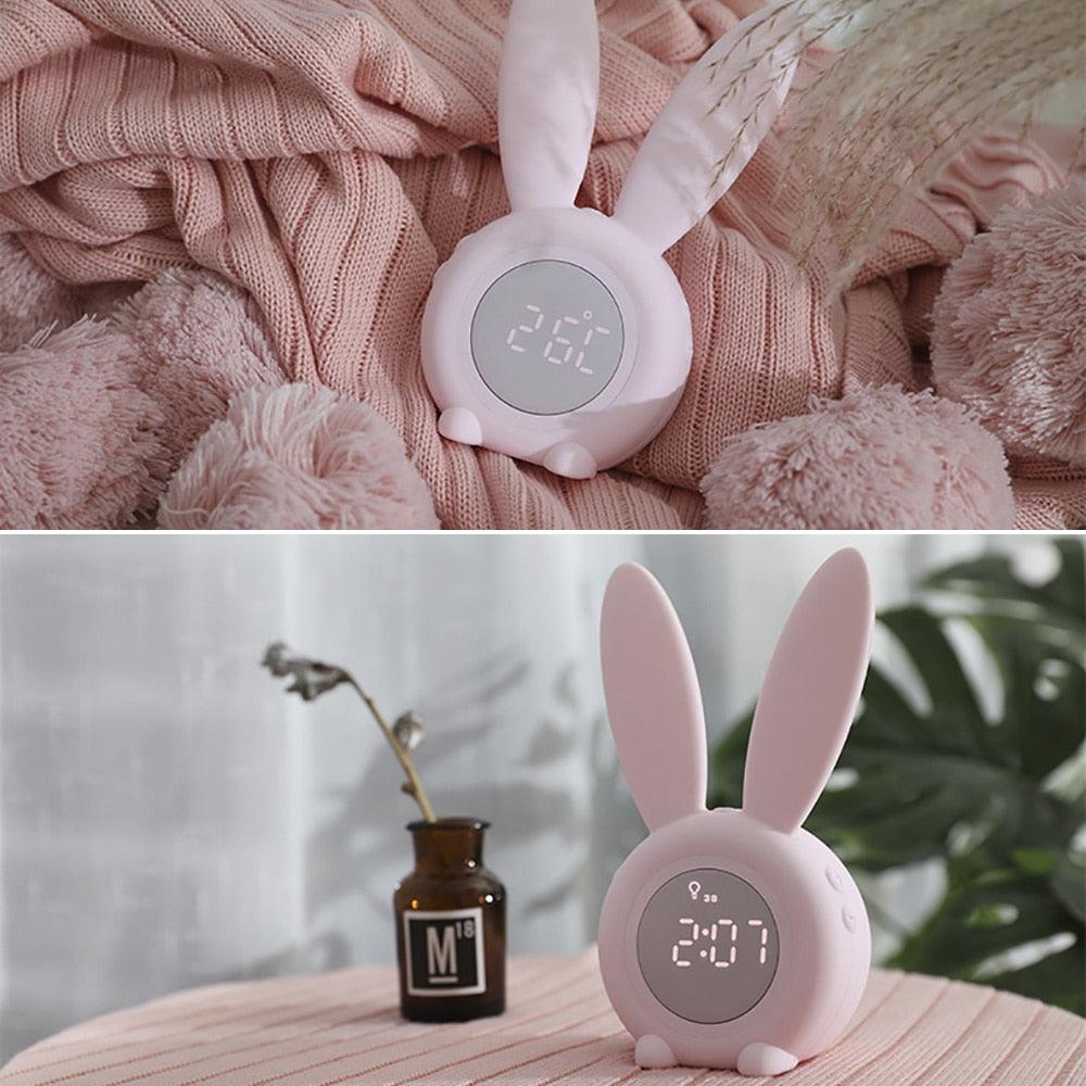 Pink bunny ear LED alarm clock, two Stevvex STCC785MGN clocks with digital display on Tampa Home & Garden Store