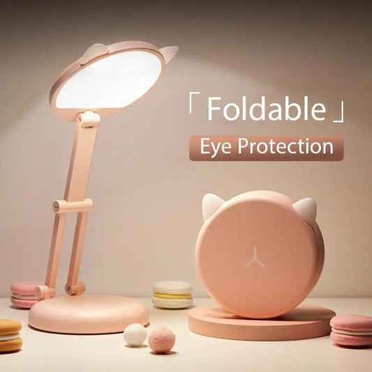 Cute Cat LED Desk Lamp by Stevvex, pink foldable eye protection lamp on Tampa Home & Garden Store