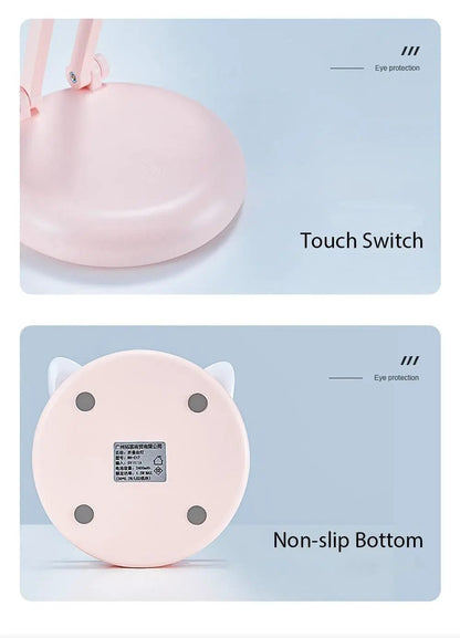 Cute Cat LED Desk Lamp for Kids Eye Protection