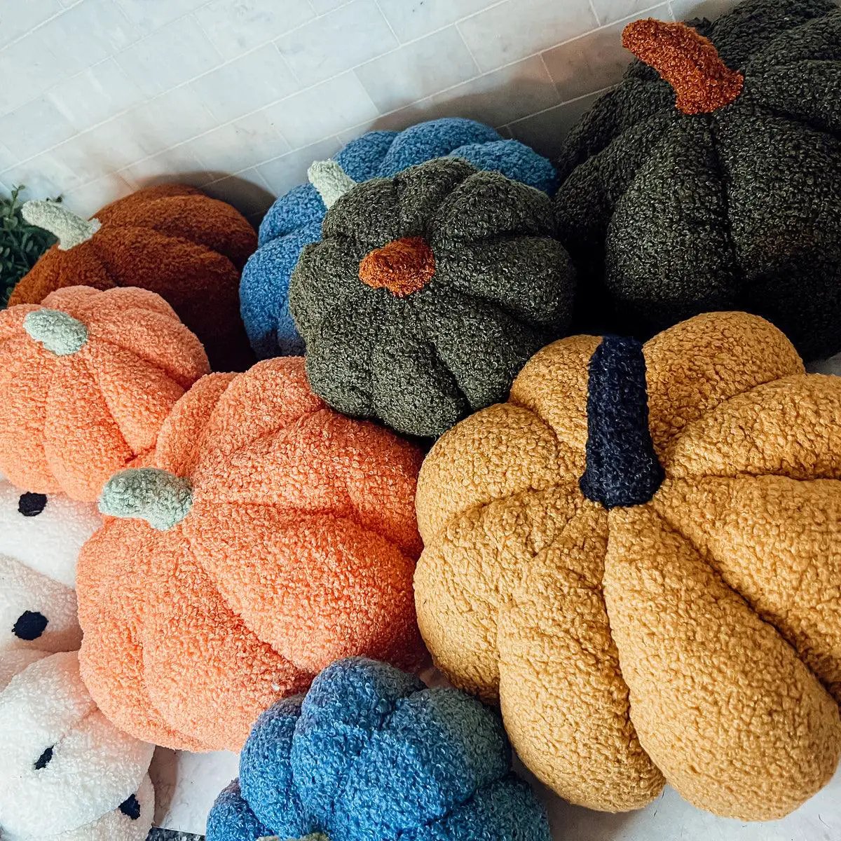 Blair Pumpkin II Plush Pillow for Cozy Decor