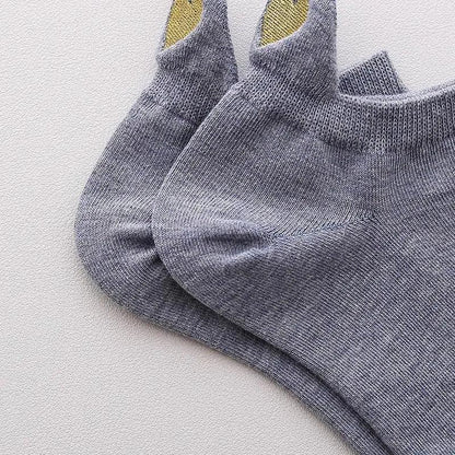 Cute Heart Design ankle socks by Stevvex, gray cotton, women's casual outdoor socks, 1 pair on Tampa Home & Garden Store