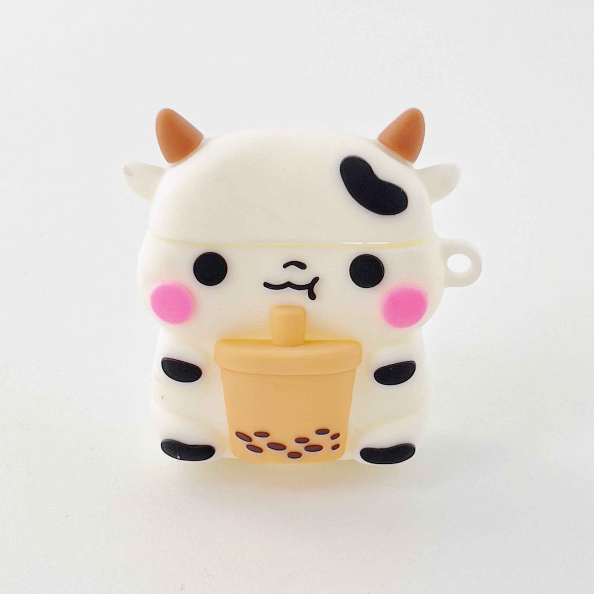 Boba AirPods case cow face silicone with ears horns and pink cheeks on Tampa Home & Garden Store