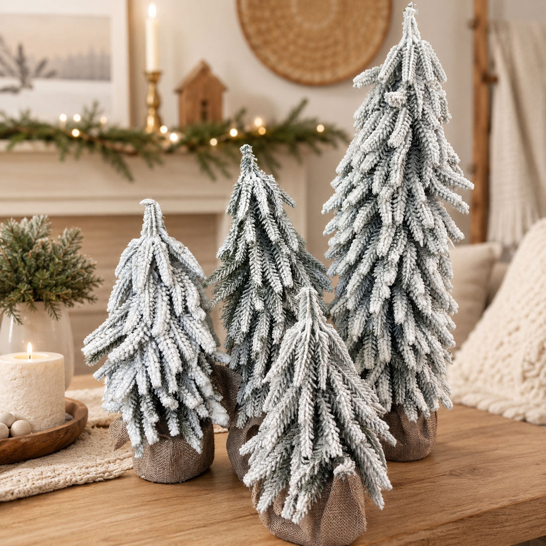 Sapins de Noël enneigés NOUVEAU