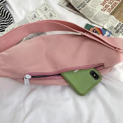 Cute Solid Fanny Pack for Girls Crossbody Bag