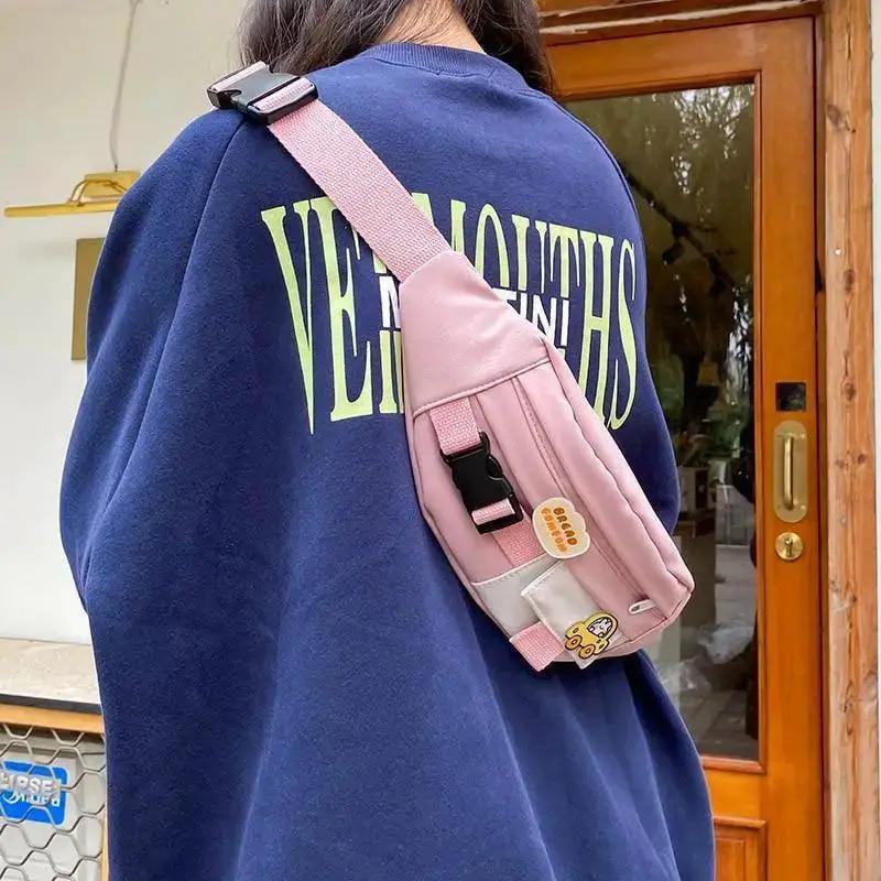 Cute Solid Fanny Pack for Girls Crossbody Bag