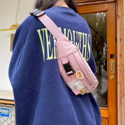 Cute Solid Fanny Pack for Girls Crossbody Bag
