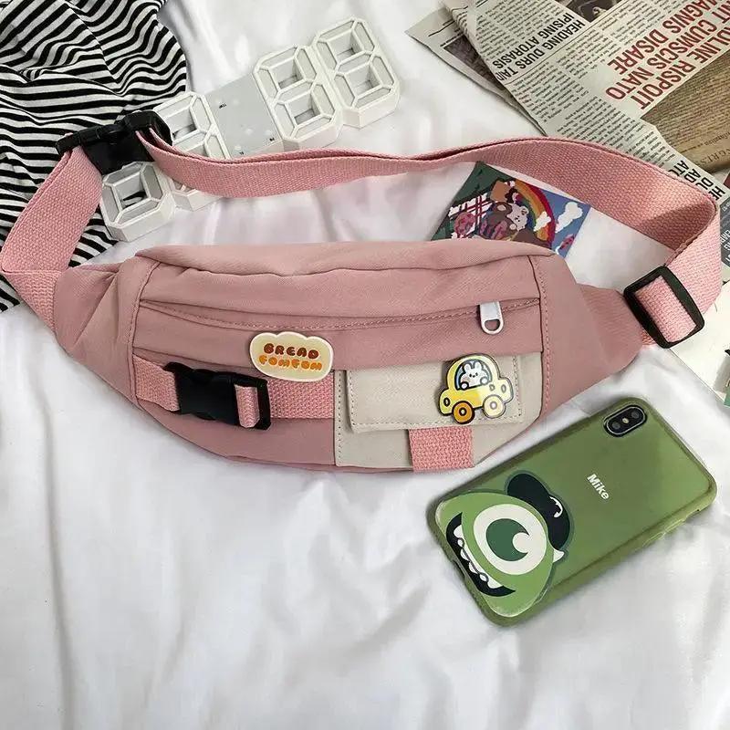 Cute Solid Fanny Pack for Girls Crossbody Bag