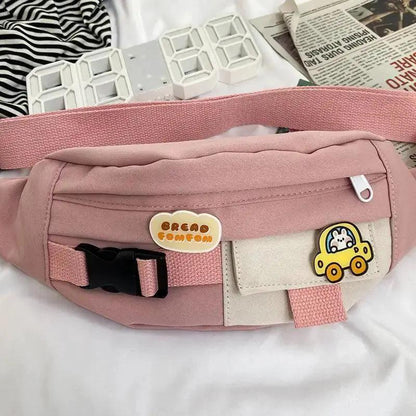 Cute Solid Fanny Pack for Girls Crossbody Bag